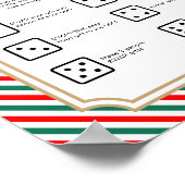 Poster Panneau de jeu de dés pour échange de cadeaux de N (Coin)