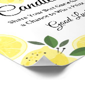 Poster Panneau de jeu de devinette de bonbons au citron (Coin)