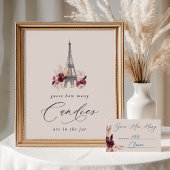 Poster Panneau de jeu de devinette de bonbons pour Baby S