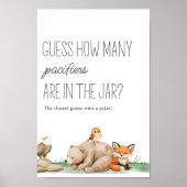 Poster Panneau de jeu de devinette pour Baby Shower Boho (Devant)