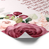 Poster Panneau de jeu de douche de mariage bague aquarell (Coin)