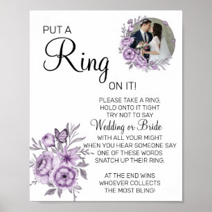 Poster Panneau de jeu de douche de mariage Orchid Put a R
