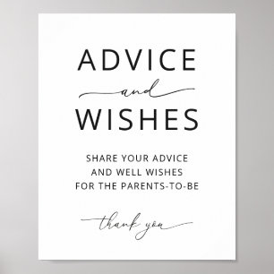 Poster Panneau de jeu de fête pour vœux et conseils minim