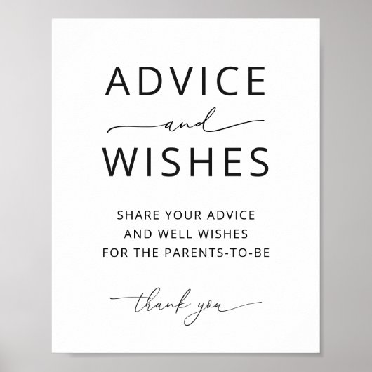 Poster Panneau de jeu de fête pour vœux et conseils minim (Devant)