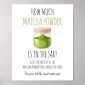 Poster Panneau de jeu de fête sur le thème du Matcha (Devant)