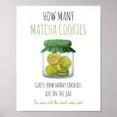 Poster Panneau de jeu de fête sur le thème Matcha Combien (Devant)