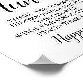 Poster Panneau de jeu de la douche de mariée Eucalyptus C (Coin)