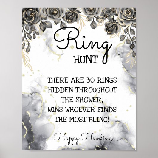 Poster Panneau de jeu de la fête de fiançailles "Ring Hun (Devant)