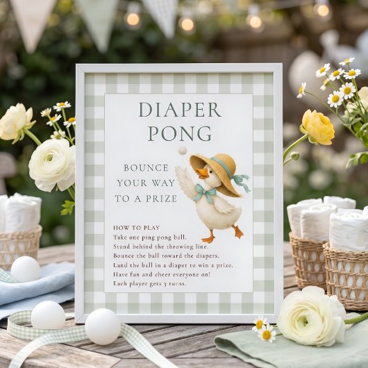 Poster Panneau de jeu de Pong de couche Silly Goose pour