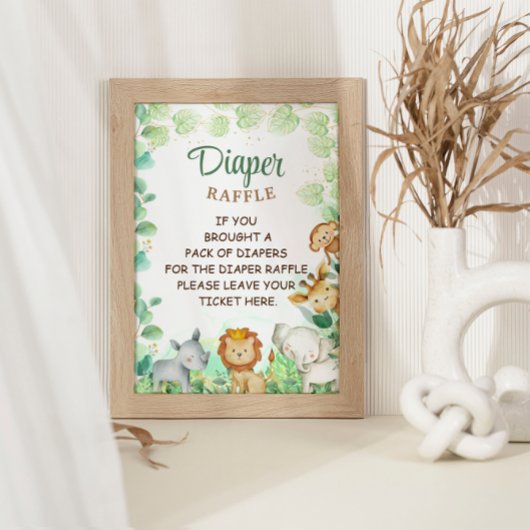 Poster Panneau de jeu de tirage au sort de couche jungle 
