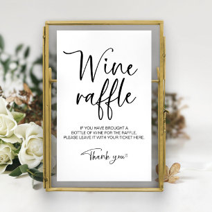 Poster Panneau de jeu de tirage au sort de vin pour la do