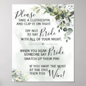 Poster Panneau de jeu de verdure d'eucalyptus à pince à l (Devant)