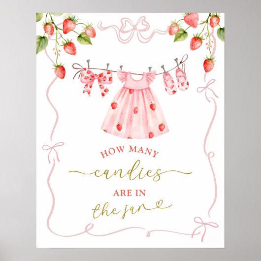 Poster Panneau de jeu de vêtements de bébé Coquette rose (Devant)