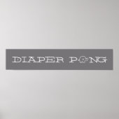 Poster Panneau de jeu Grey Elephants Diaper Pong (Devant)