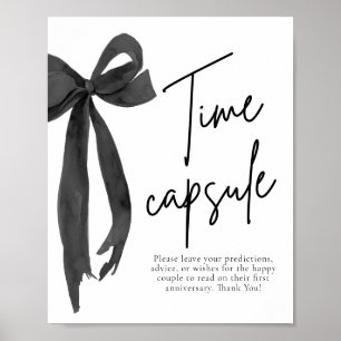 Poster Panneau de jeu moderne Black Bow Temps Capsule