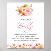 Poster Panneau de jeu "Ne dites pas bébé" pour l'automne (Devant)