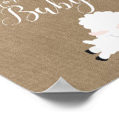 Poster Panneau de jeu Petit Baby shower d'agneau (Coin)