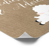 Poster Panneau de jeu Petit Baby shower d'agneau (Coin)