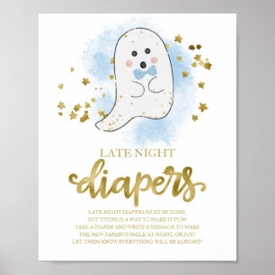 Poster Panneau de jeu pour Baby Shower : Couches pour tar