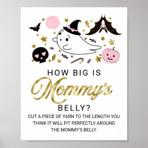 Poster Panneau de jeu pour Baby Shower Halloween sur le v