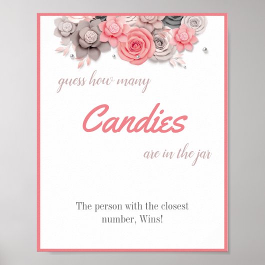 Poster Panneau de jeu pour Baby Shower sur le thème des b (Devant)