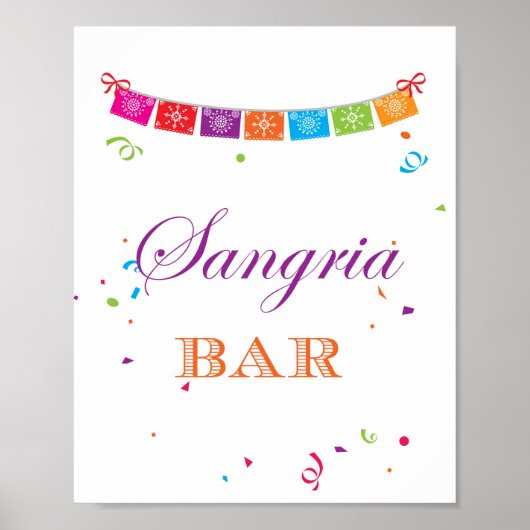 Poster Panneau de jeu pour fête de mariage Fiesta 8x10 (Devant)