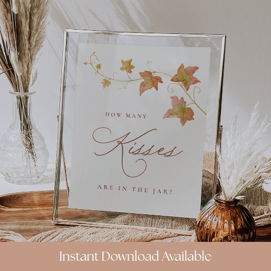 Poster Panneau de jeu pour la douche de mariée d'automne