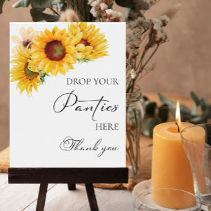Poster Panneau de jeu Sunflower Fête des mariées d'automn