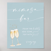 Poster Panneau de la barre Boho Fête des mariées Mimosa | (Devant)
