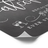 Poster Panneau de la barre d'alcool mariage (Coin)