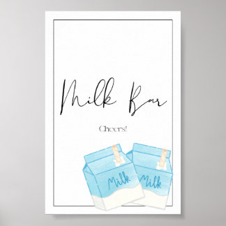 Poster Panneau de la barre d'anniversaire du lait et des