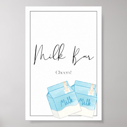 Poster Panneau de la barre d'anniversaire du lait et des (Devant)