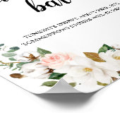 Poster Panneau de la barre d'argent blanc Blush Magnolia  (Coin)