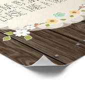 Poster Panneau de la barre de bonbons de Wedding shower r (Coin)