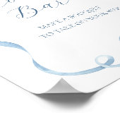 Poster Panneau de la barre de bouquet de fleurs bleues (Coin)