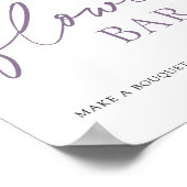 Poster Panneau de la barre de bouquet de fleurs violettes (Coin)