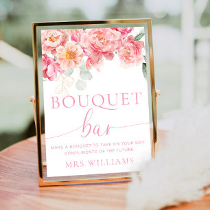 Poster Panneau de la barre de bouquet florale Piper Peony