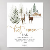 Poster Panneau de la barre de cacao chaud. Bar à coco cha (Devant)