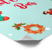 Poster Panneau de la barre de cacao chaud de Noël moderne (Coin)