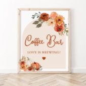 Poster Panneau de la barre de café Citrouille Fall in Lov