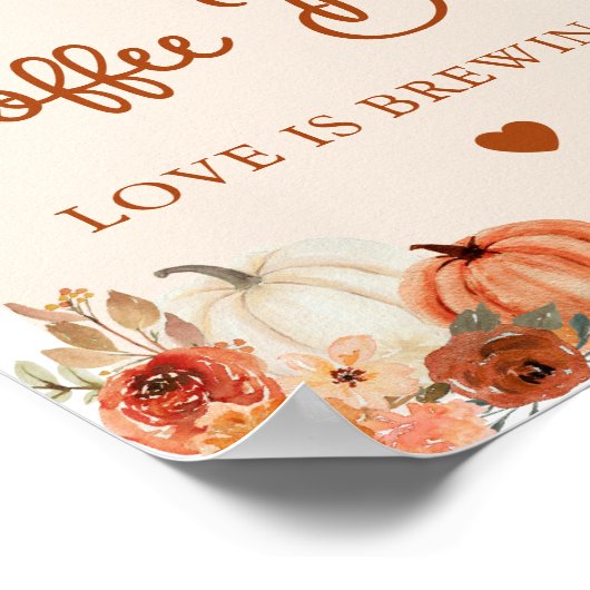 Poster Panneau de la barre de café Citrouille Fall in Lov (Coin)