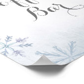 Poster Panneau de la barre de café de l'aquarelle d'hiver (Coin)