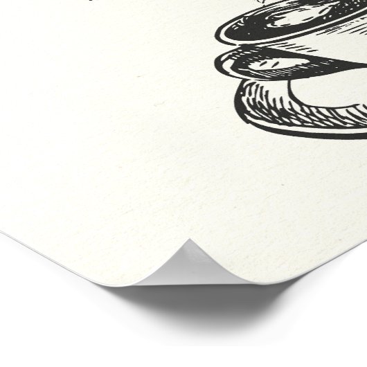 Poster Panneau de la barre de café Mariage/Aquarelle nupt (Coin)