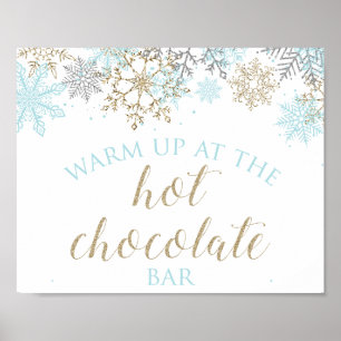 Poster Panneau de la barre de chocolat chaud Winter Onede