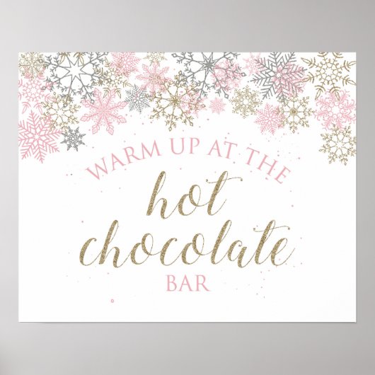 Poster Panneau de la barre de chocolat chaud Winter Wonde (Devant)
