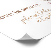 Poster Panneau de la barre de dessert de la Fête des mari (Coin)