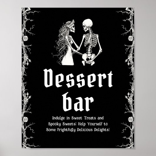 Poster Panneau de la barre de dessert de squelette d'Hall (Devant)