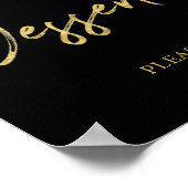 Poster Panneau de la barre de dessert Gold Black (Coin)