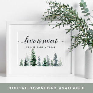 Poster Panneau de la barre de dessert Mariage de la socié