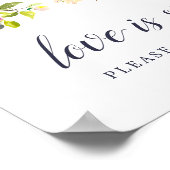 Poster Panneau de la barre de dessert Mariage en fleurs v (Coin)